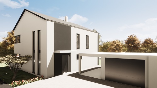 Modernes Einfamilienhaus mit Satteldach (Fertigstellung 2019)